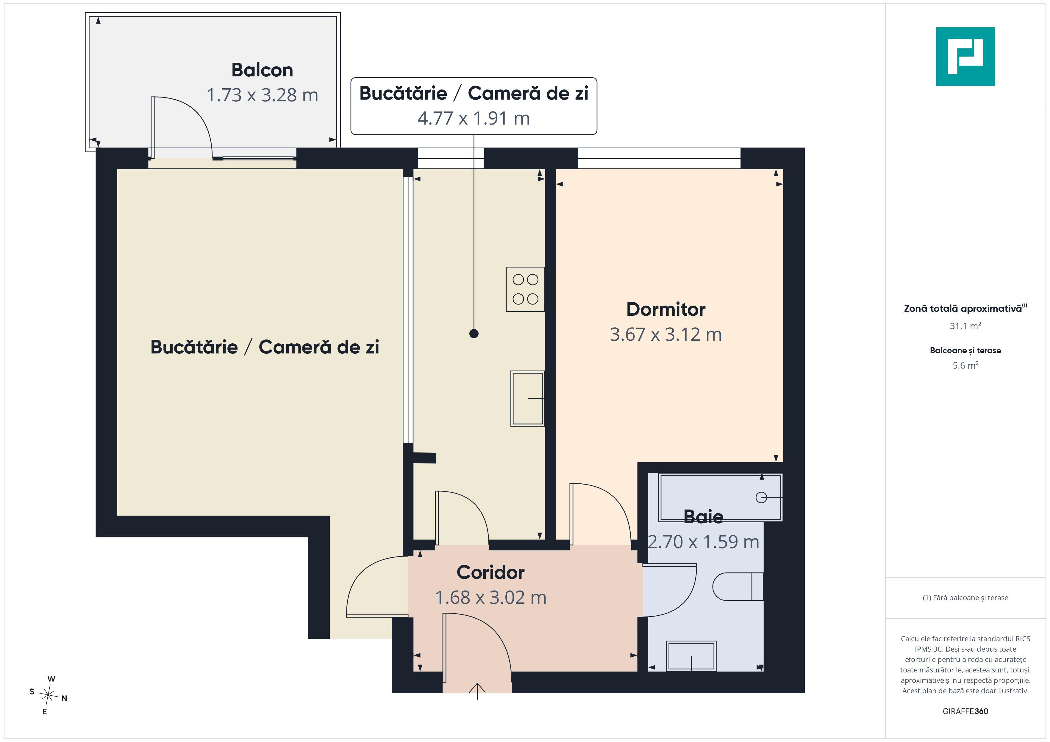 Apartament 2 camere mobilat | Nusco City Faza 2 - 7