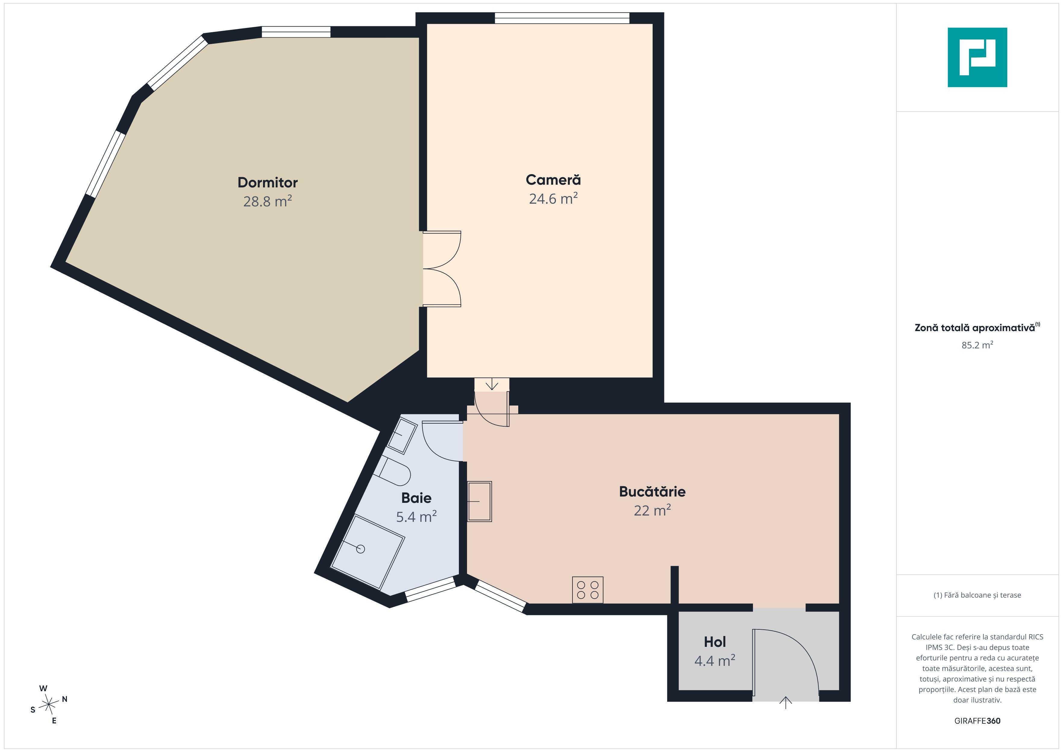 Apartament 2 camere | 85 mp | Zona Fabric (FEAA) - 10