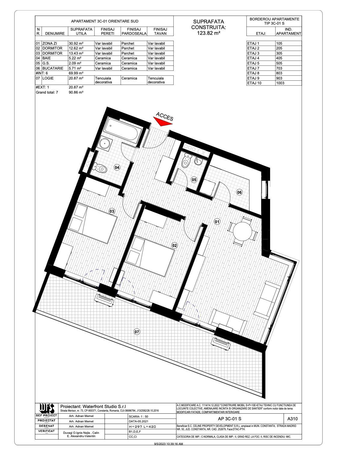 Tomis Plus - Celine Elegance - Vânzare apartament cu 3 camere, etaj 3. - 6
