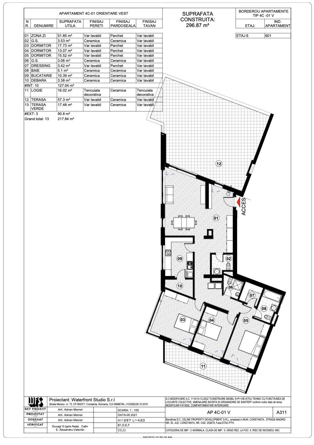 Tomis Plus - Celine Elegance - Vânzare apartament cu 4 camere, etaj 6. - 23