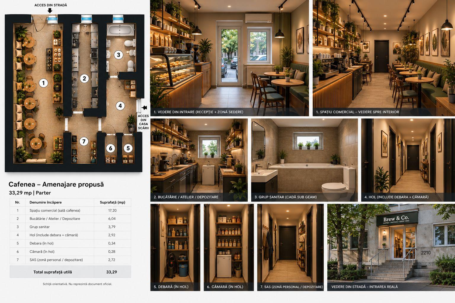 Spatiu comercial de inchiriat | 33,29 mp | Acces stradal | Crangasi - 2