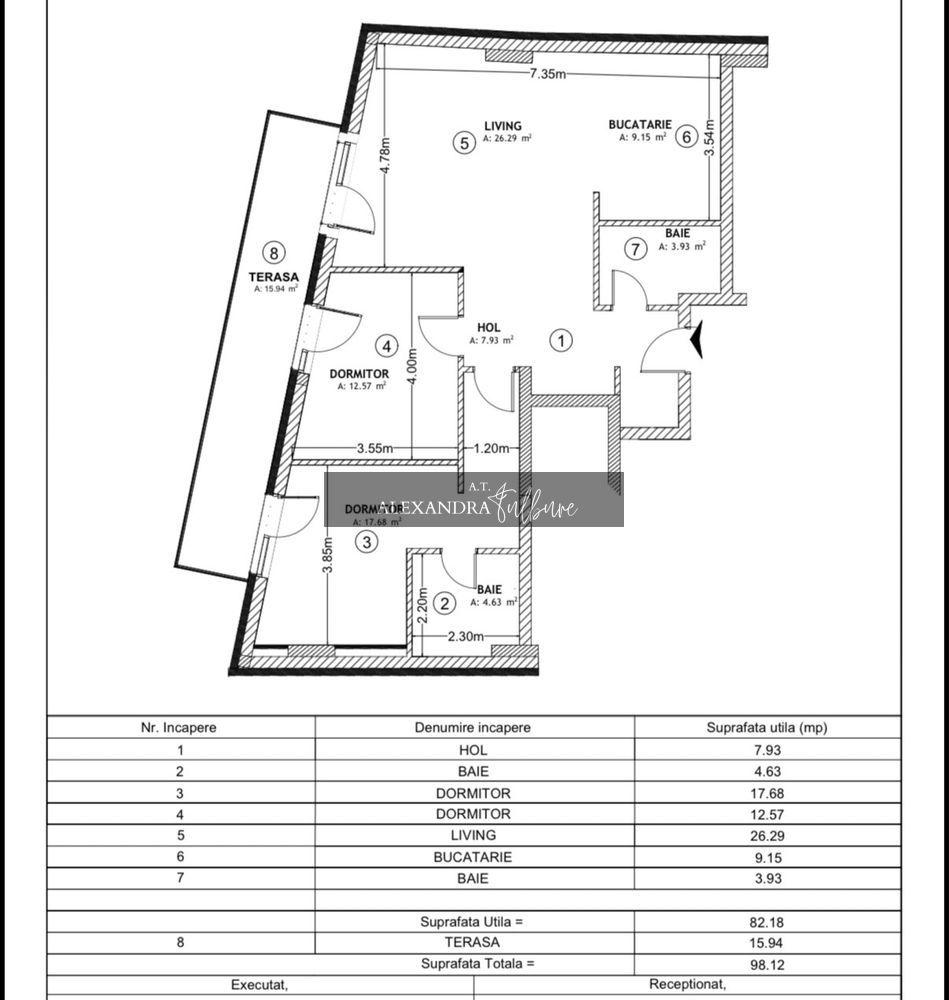 Apartament 3 camere, 2 bai, 82mp+ terasa 16mp, 2x garaj, zona Centrala - 9