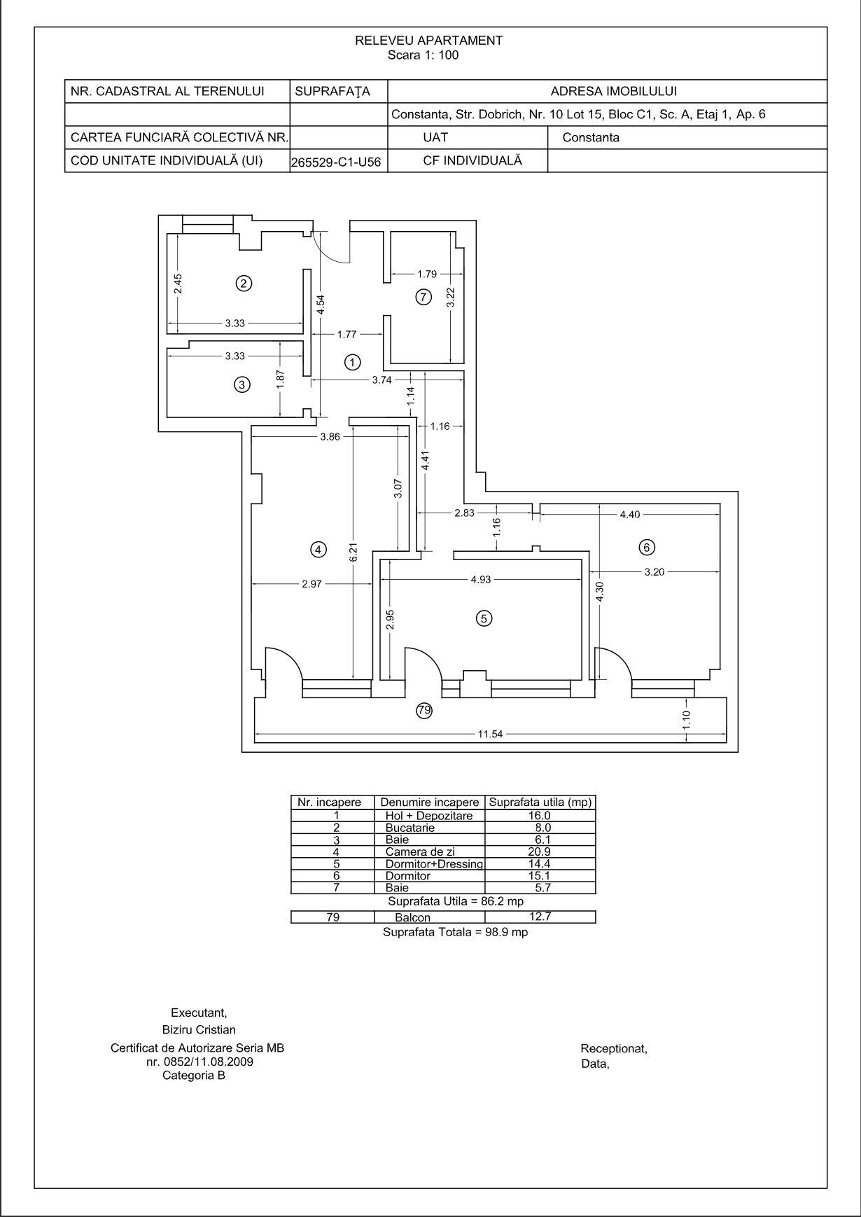 Tomis Nord - Vanzare apartament decomandat cu 3 camere, bloc nou. - 22