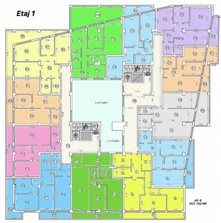 Tomis Nord - Vanzare apartament decomandat cu 3 camere, bloc nou. - 18