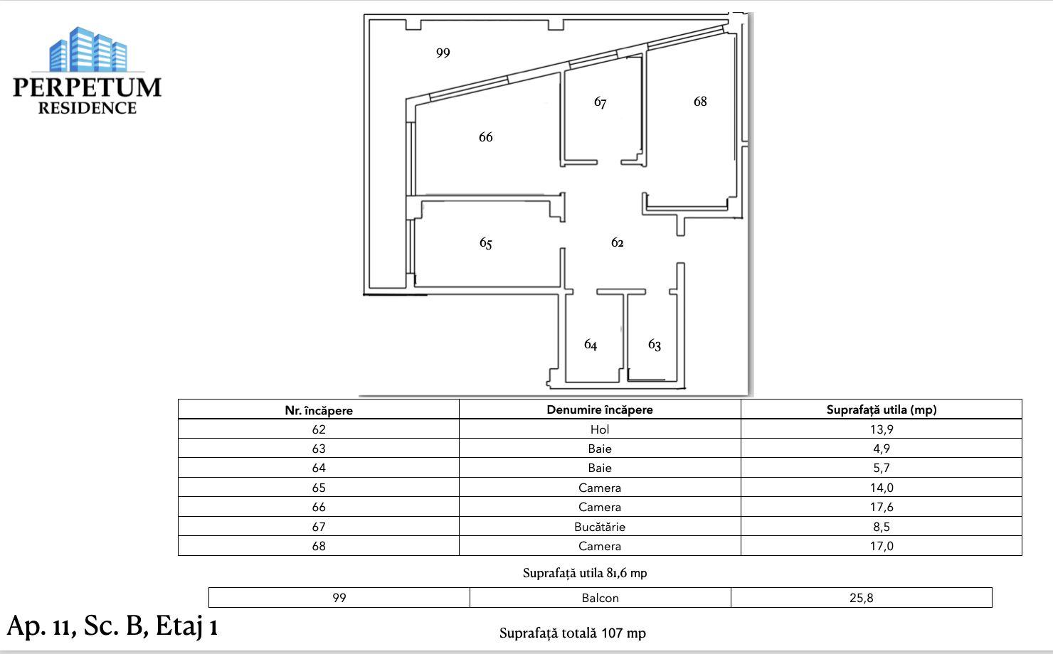 Tomis Nord - Vanzare apartament decomandat cu 3 camere, bloc nou. - 8