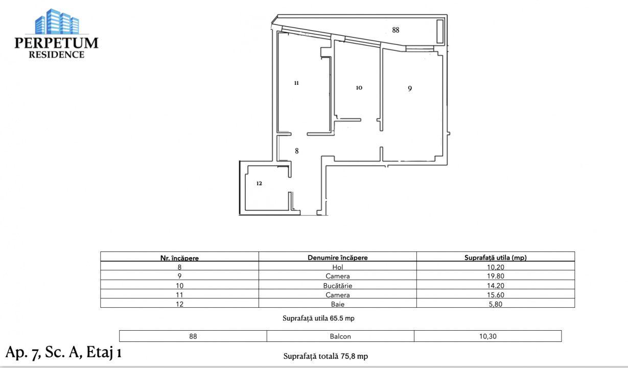 Tomis Nord - Vanzare apartament decomandat cu 2 camere, bloc nou. - 6