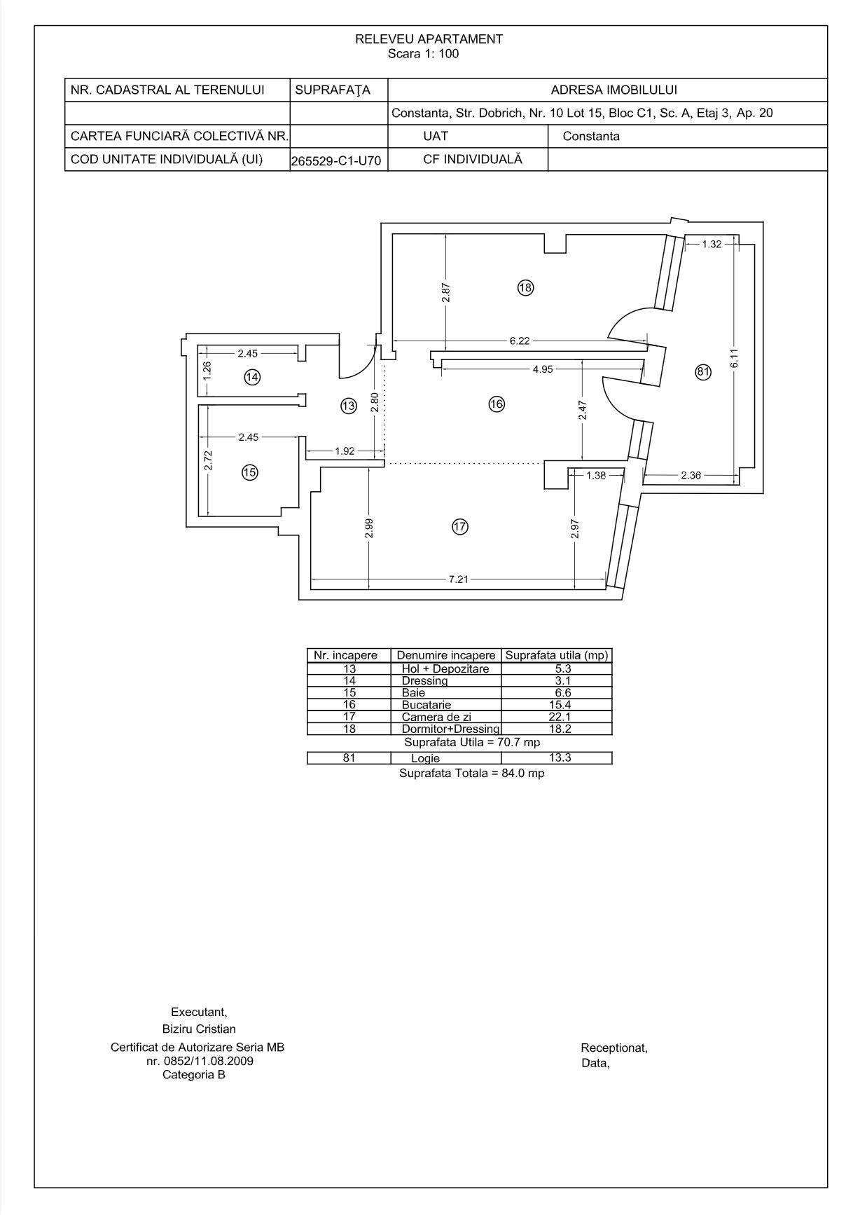 Tomis Nord/Carrefour -Vanzare apartament cu 2 camere, bloc nou. - 18
