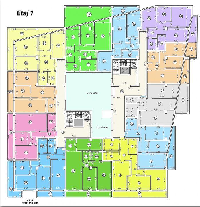 Tomis Nord - Vanzare apartament decomandat cu 3 camere, bloc nou. - 19