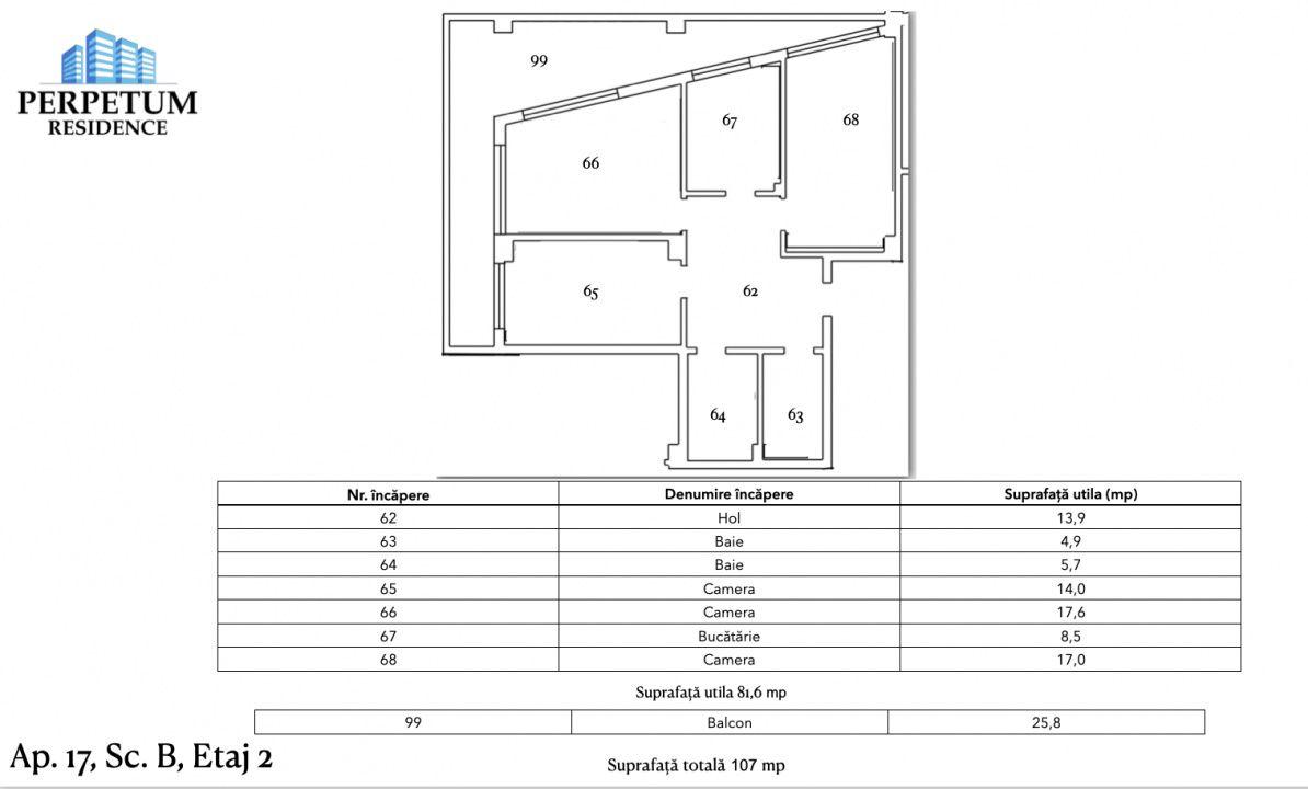 Tomis Nord/Carrefour -Vanzare Apartament cu 3 camere, bloc nou. - 8