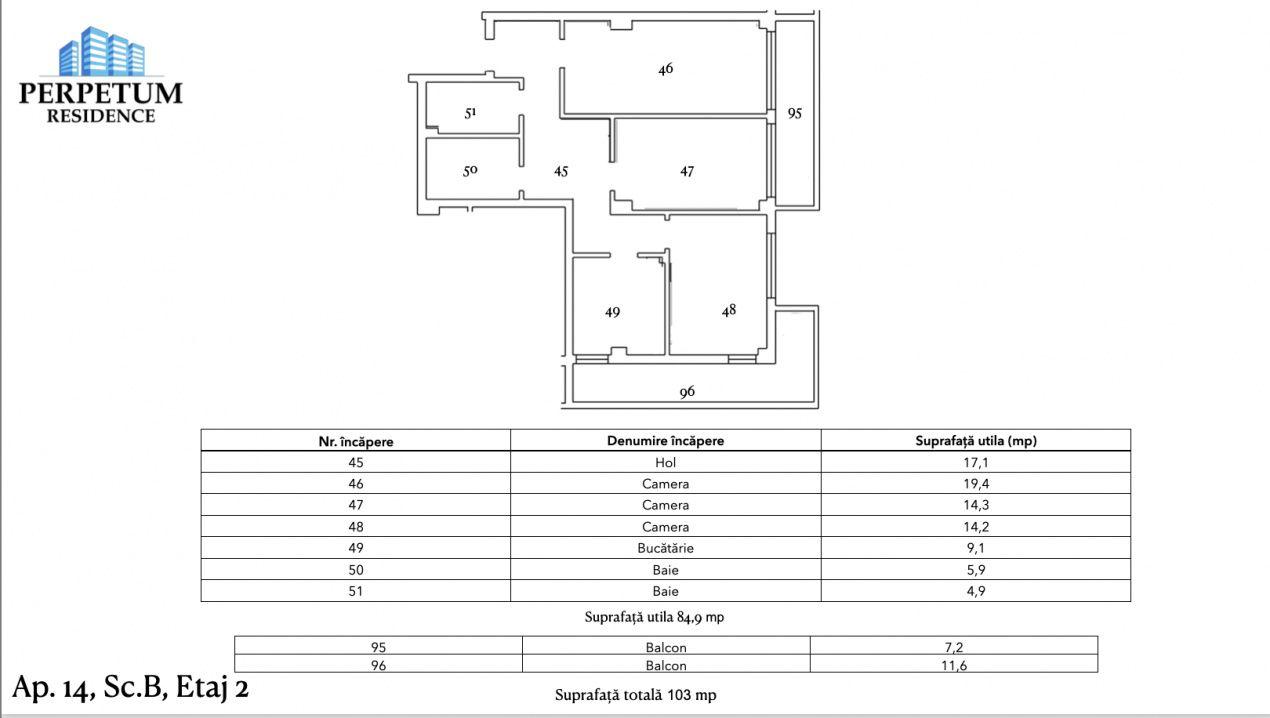 Tomis Nord - Vanzare apartament decomandat cu 3 camere, bloc nou. - 7