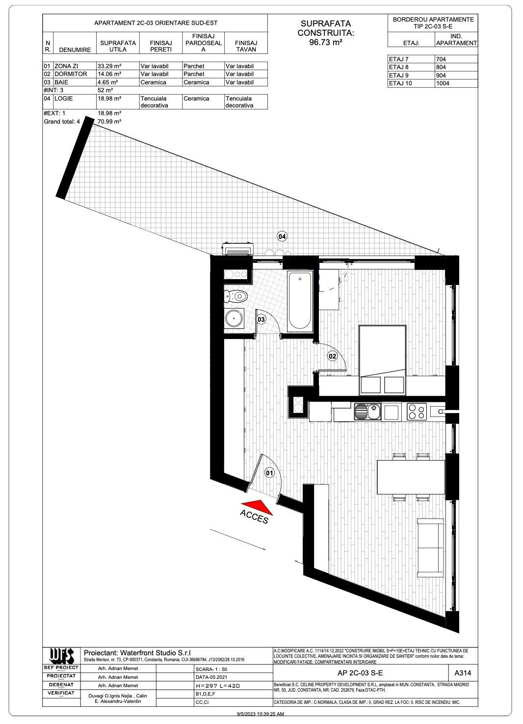 Tomis Plus - Celine Elegance -Vanzare apartament cu 2 camere cu vedere la Lac! - 10
