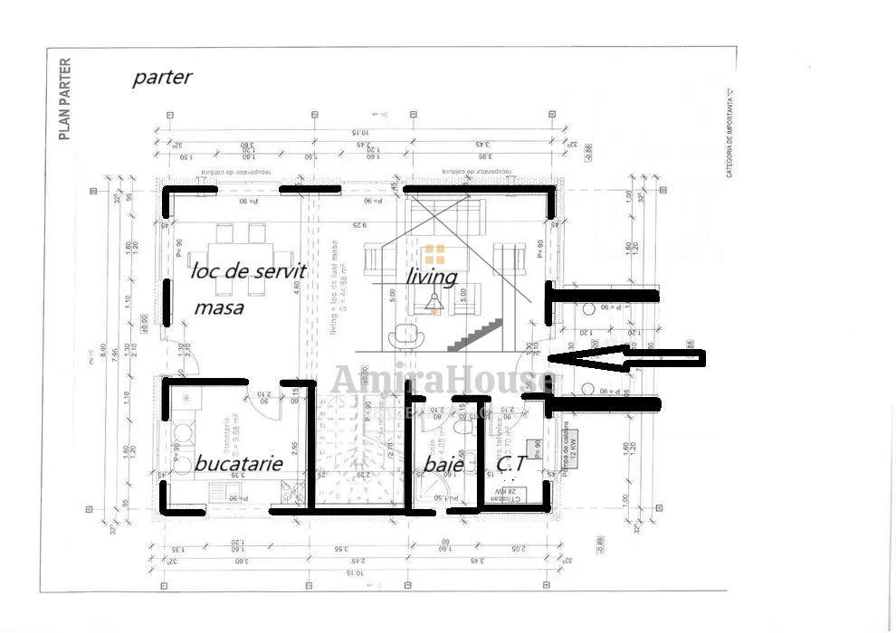 Casa individuala, teren 700 mp, semifinisata, Dezmir zona str Closca - 3