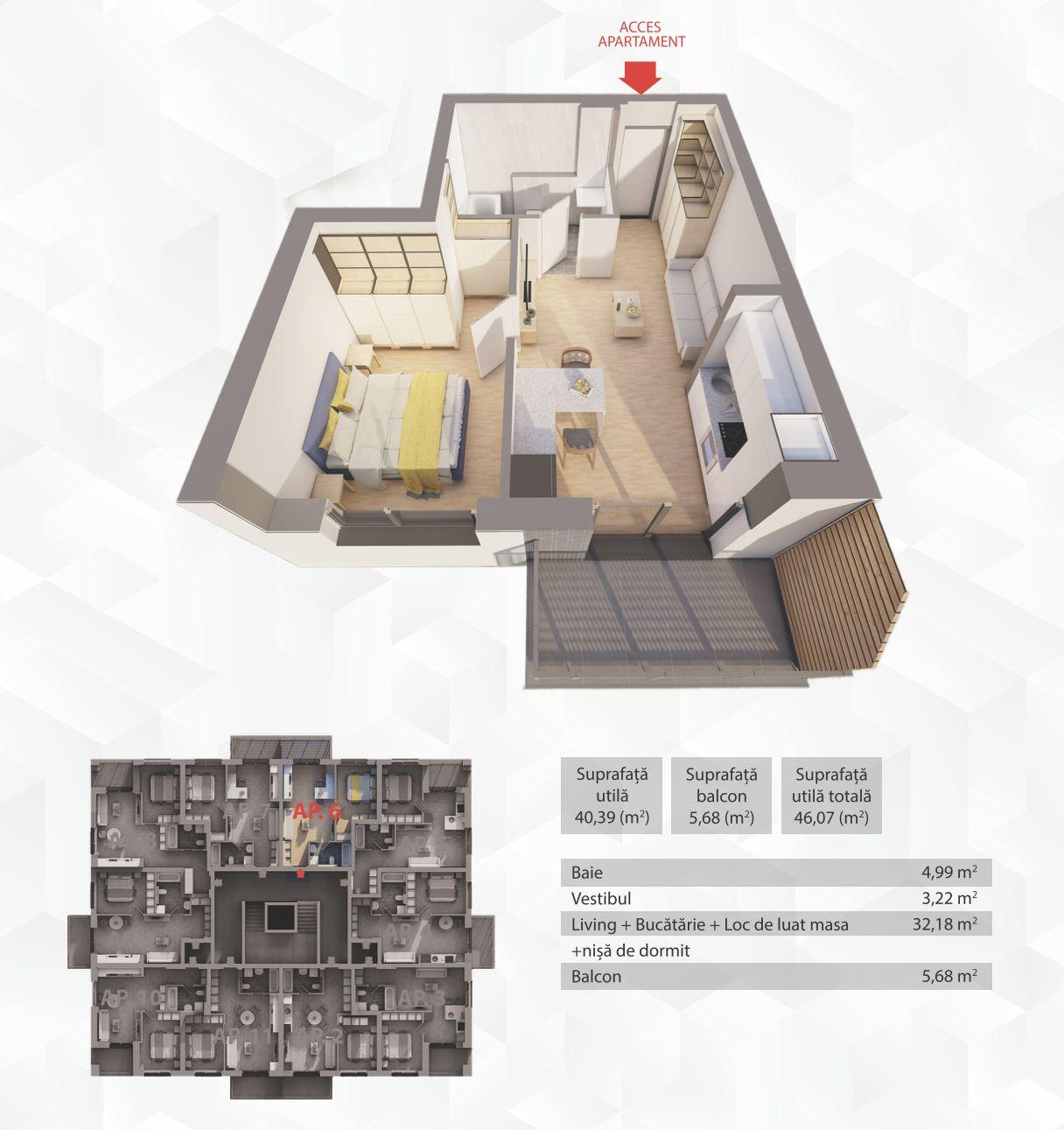 Apartament in R39 by ARED–direct de la dezvoltator, fără agenție! Ap.6 - 2