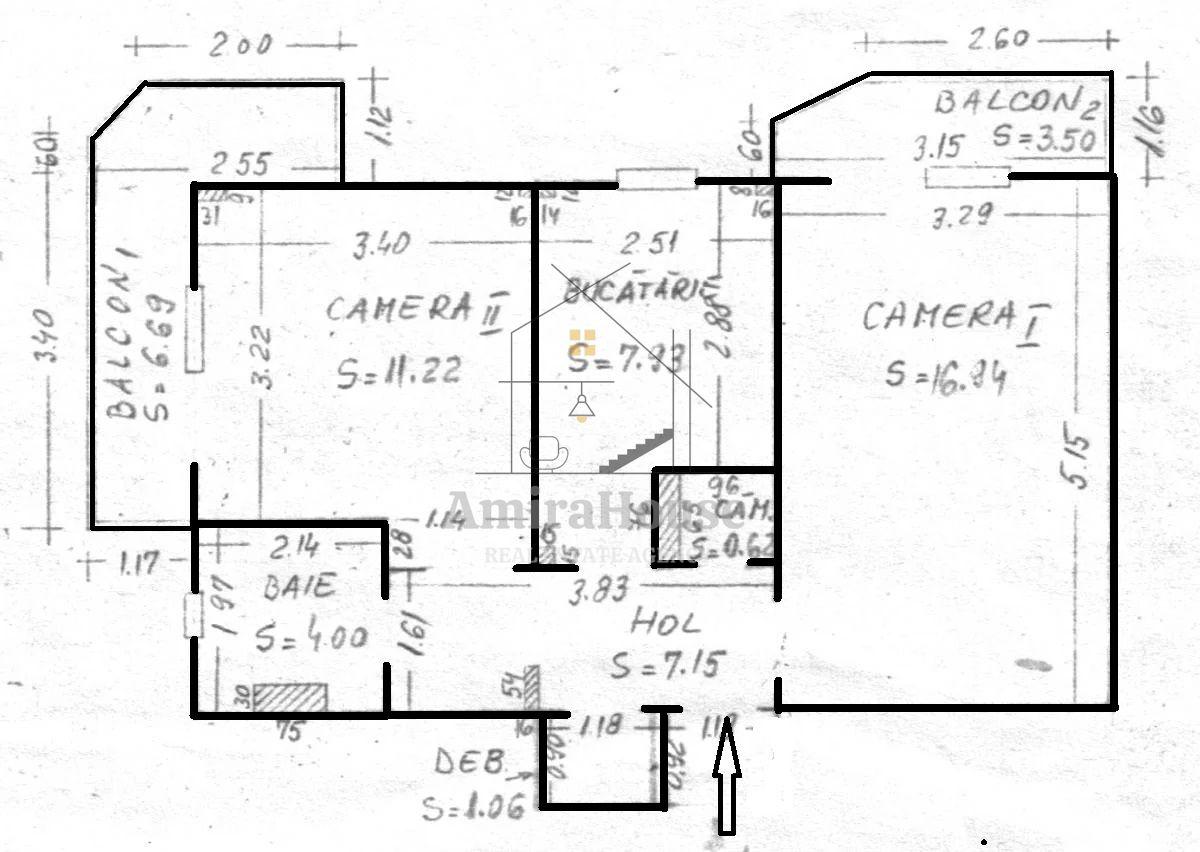 Apartament 2 camere decomandat, etaj 2, str Aurel Vlaicu - 10