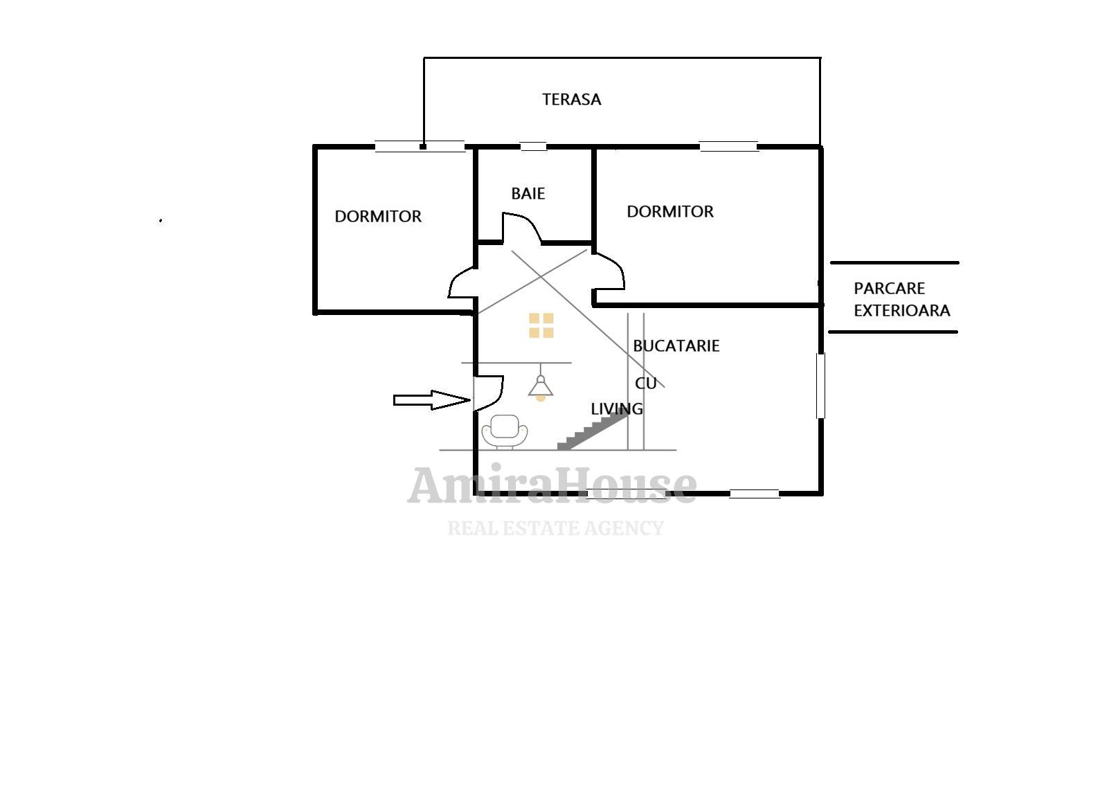 Apartament 3 camere cu terasa de 24 mp, parcare, imobil tip vila, Buna Ziua - 21