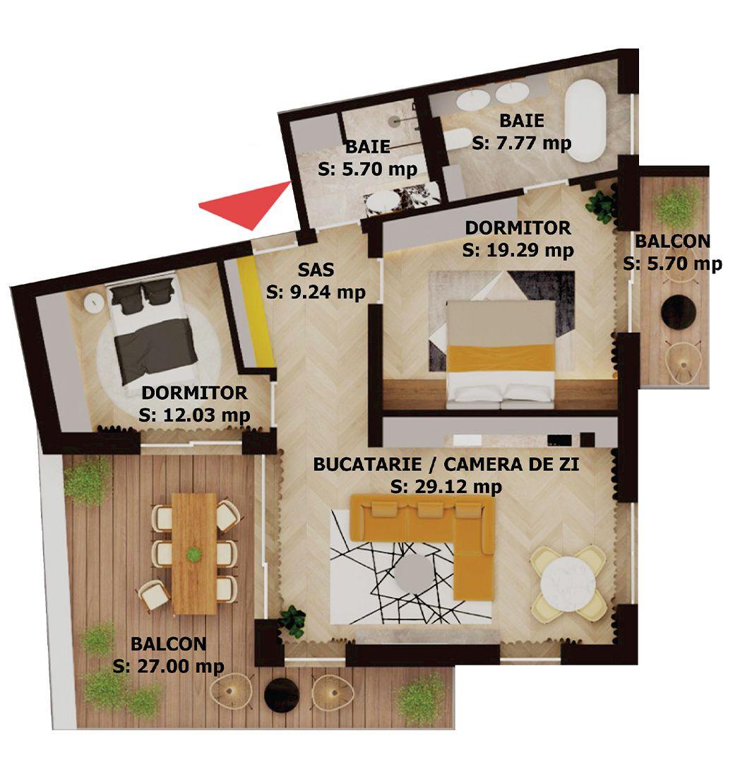 Apartament nou, 3 camere, 290 000 Euro. Comision 0. - 1