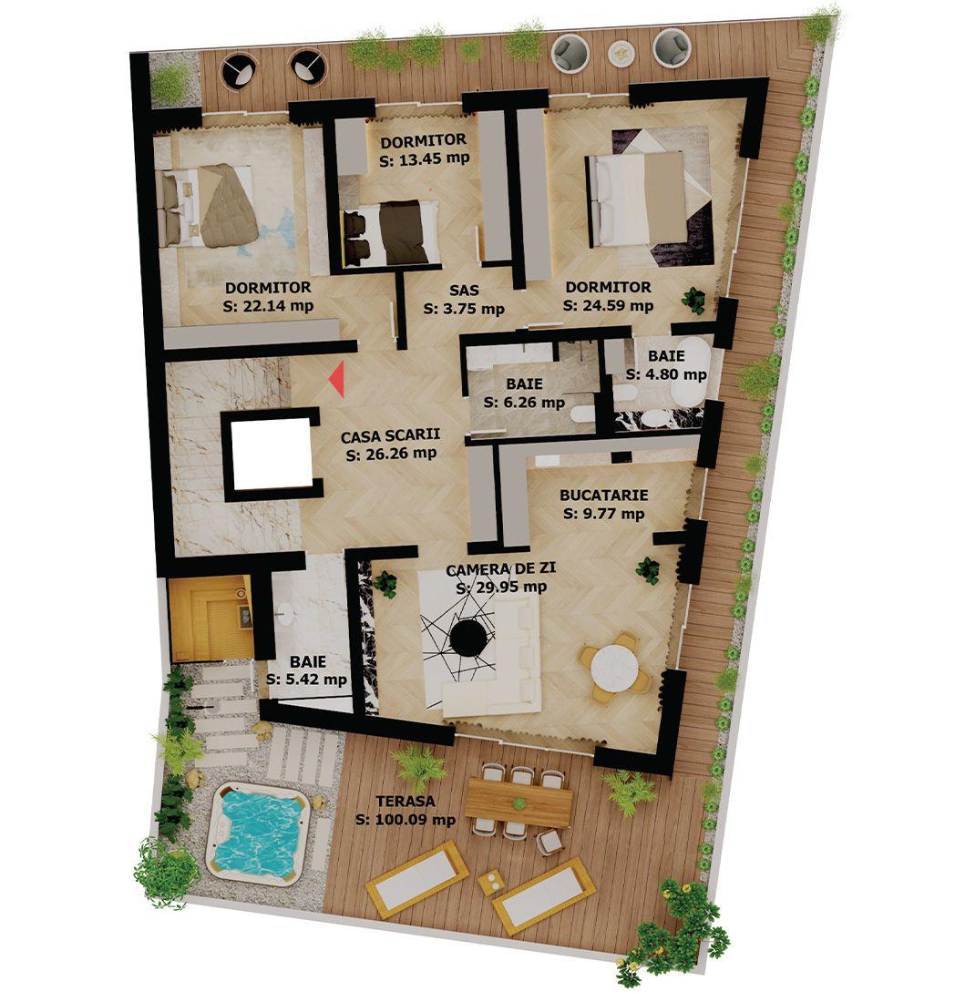 Apartament nou, 4 camere, 590 000 Euro. Comision 0. - 1