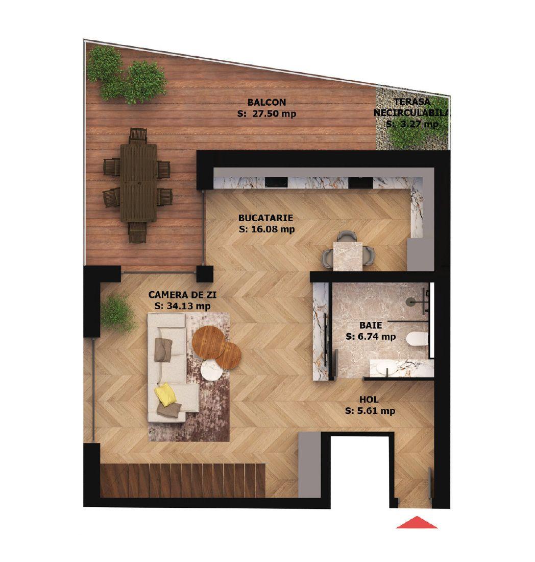 Apartament nou, 2 camere, 281 800 Euro. Comision 0. - 1