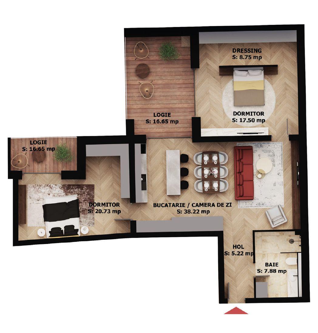 Apartament nou, 3 camere, 273 500 Euro. Comision 0. - 1