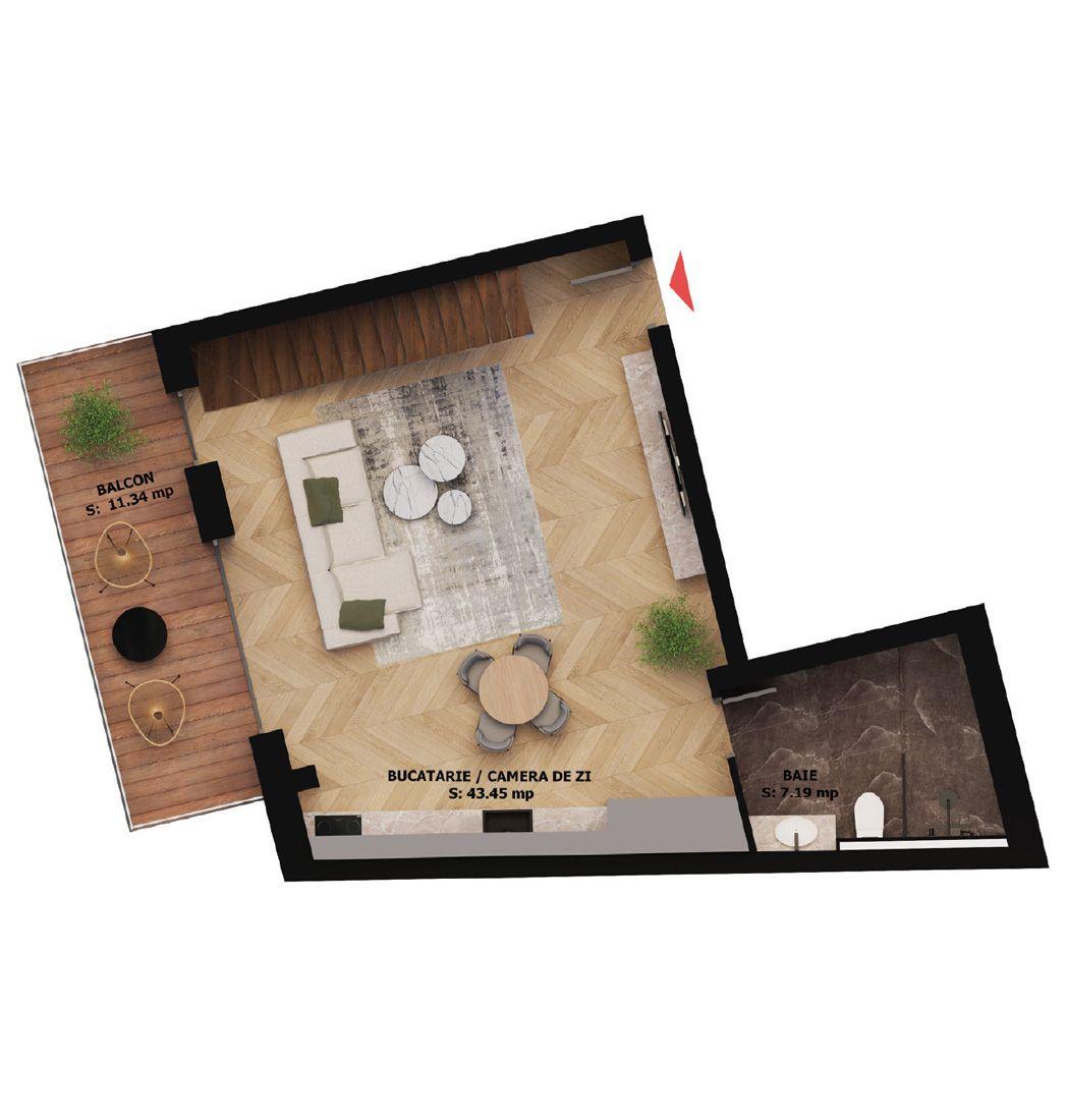 Apartament nou, 2 camere, 240 500 Euro. Comision 0. - 1