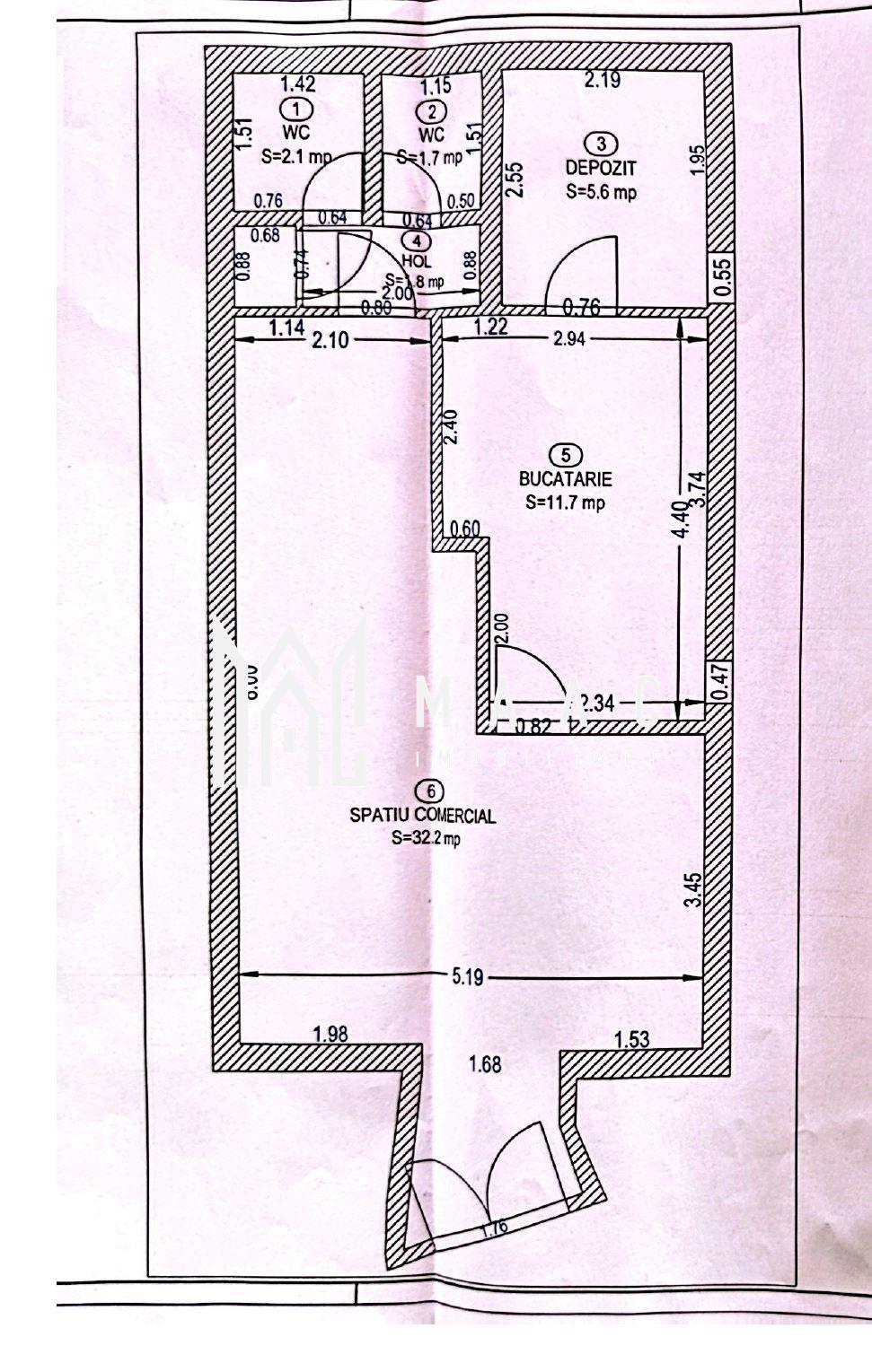 Spațiu comercial I 55 mp I Bucătărie I Gr. Sanitar I Central - 6