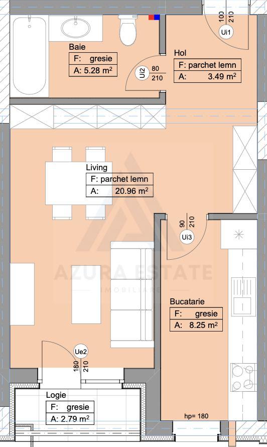 Studio 41 mp bucatarie inchisa balcon si parcare privata in Selimbar - 10