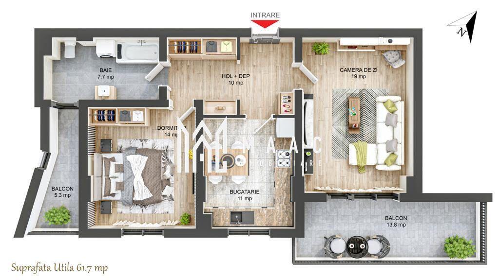 Apartament 2 camere I Nou I Terasa I Parcare I Hipodrom - 1