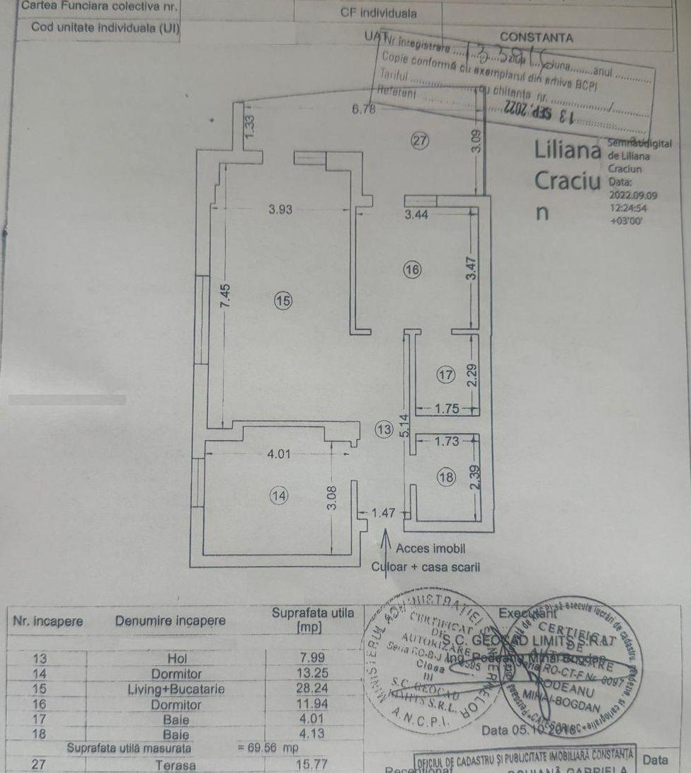 Faleza Nord apartament cu 3 camere, vedere la mare. - 8