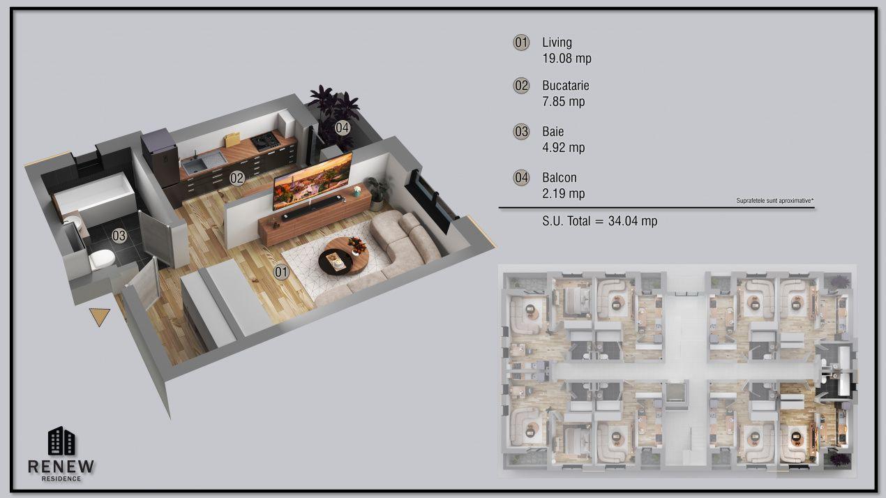 Garsoniera in zona Militari Residence finalizare aprilie 2026 - 3