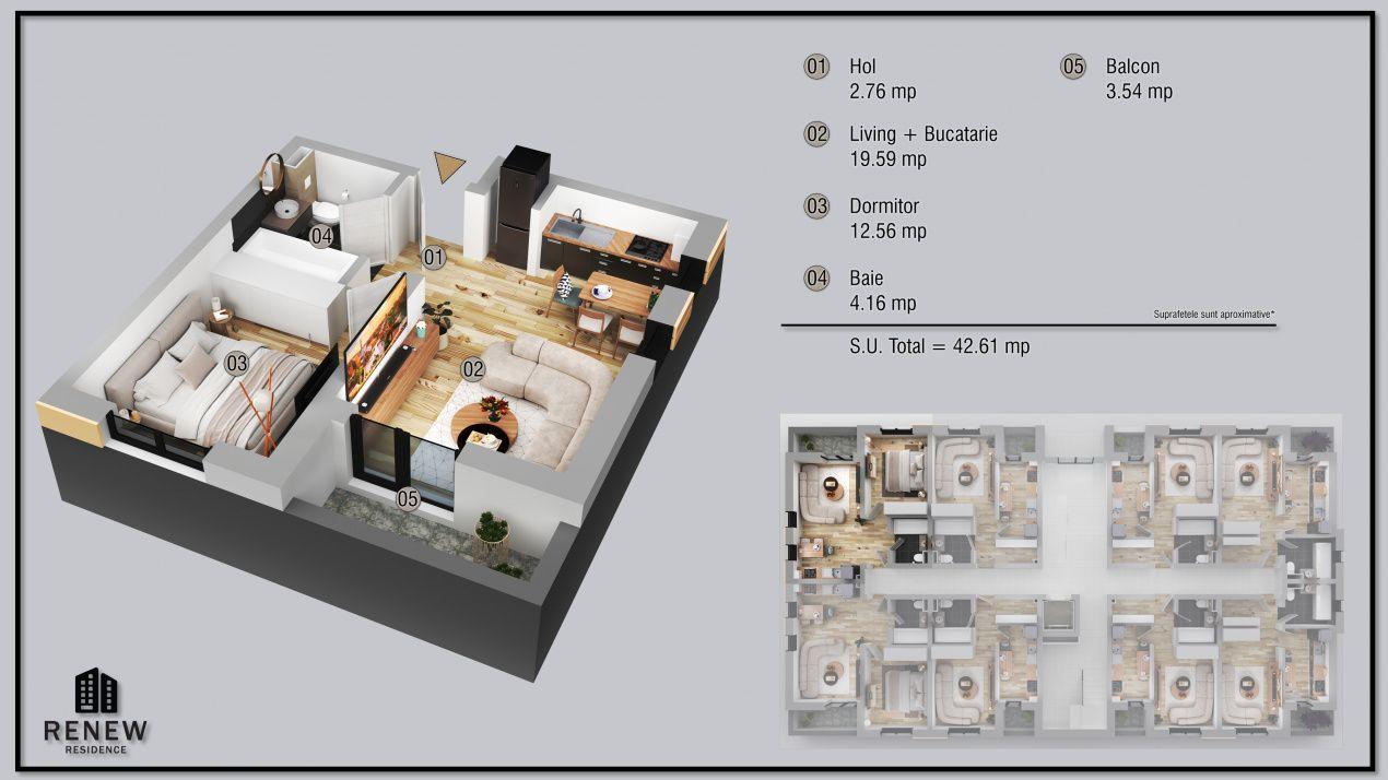 Garsoniera in zona Militari Residence finalizare aprilie 2026 - 5