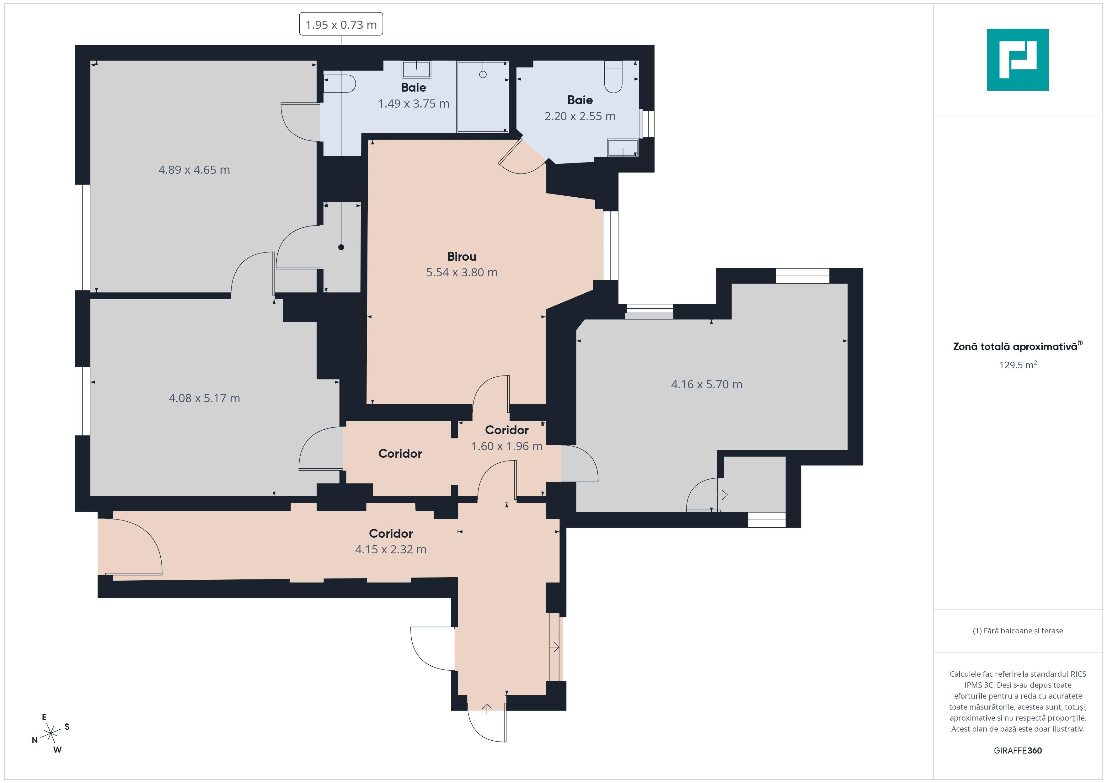 Spațiu de birouri ultracentral 120mp pe Str.Cloșca - 15