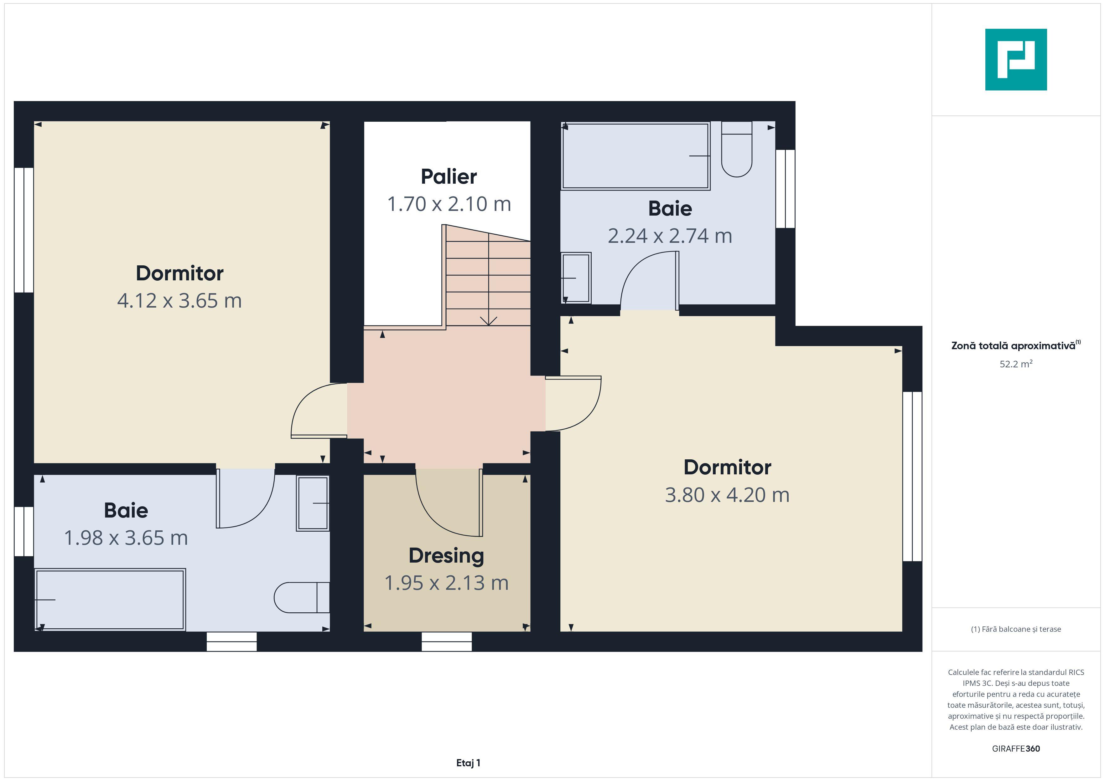 Duplex ultrafinisat cu 3 camere, 3 băi în Pișchia - 22
