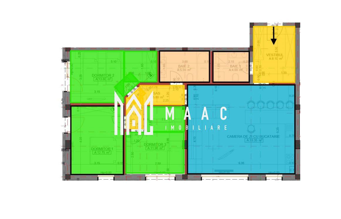 Apartament 4 camere | 95,05 mp utili | Etaj 1 | Arhitecților - 3