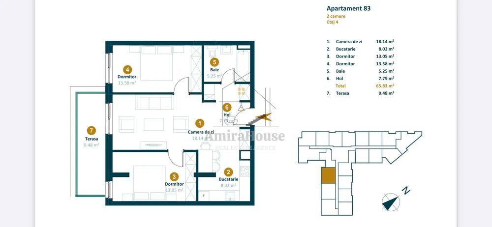 Apartament 3 camere cu CF, finisat, imobil nou, zona pod Ira - 16