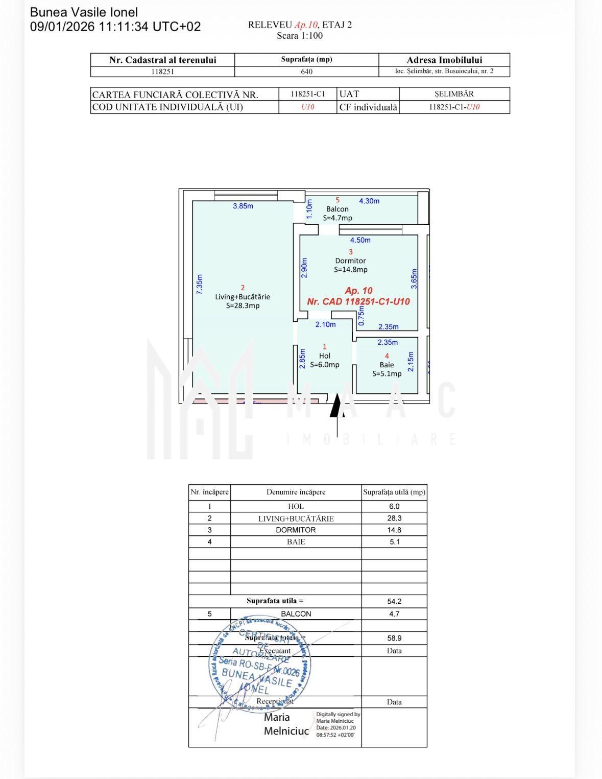Apartament 2 camere I Etajul 1 I Balcon I Selimbar - 8