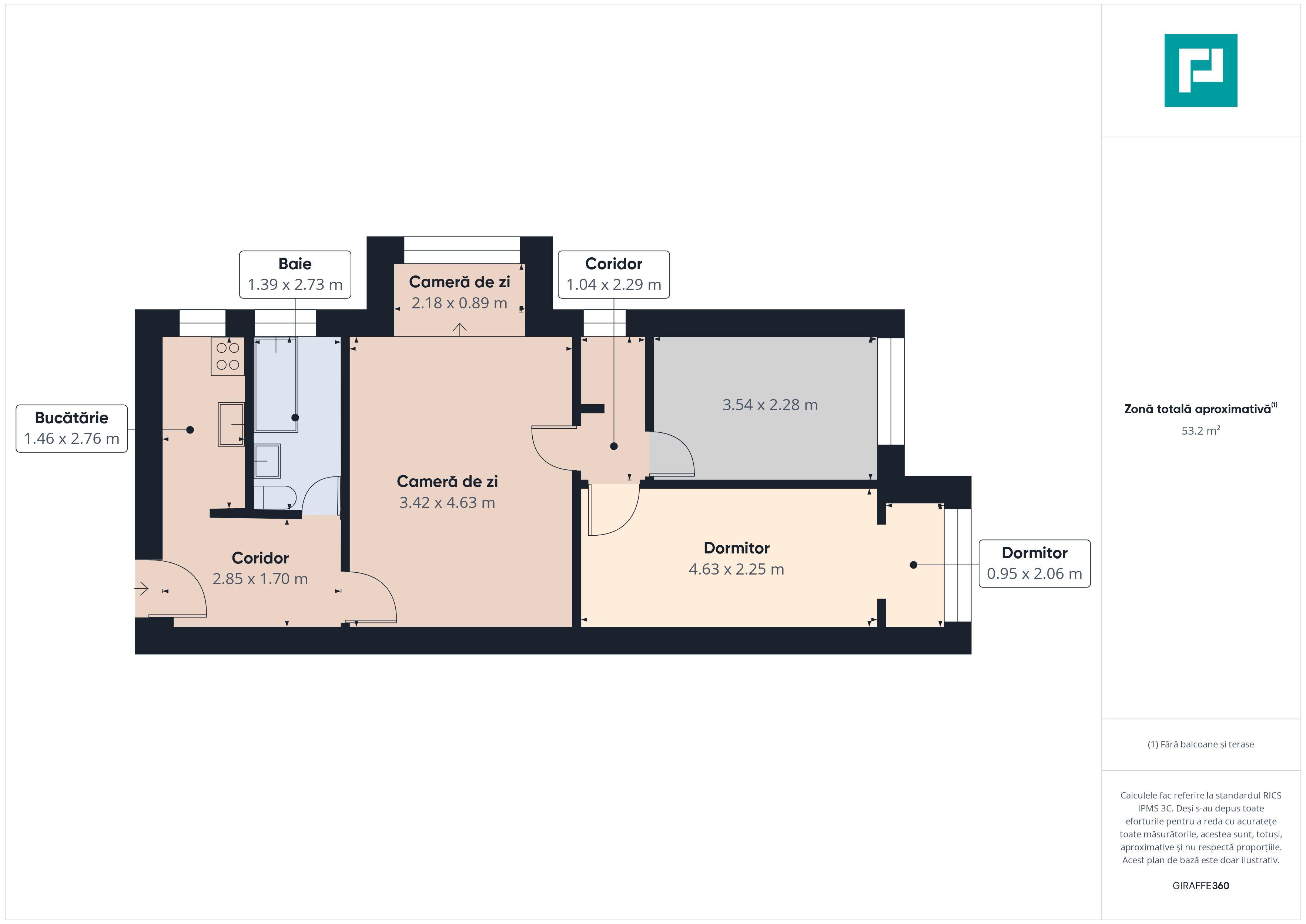 Apartament cu 3 camere, 2 balcoane Calea Șagului - 6