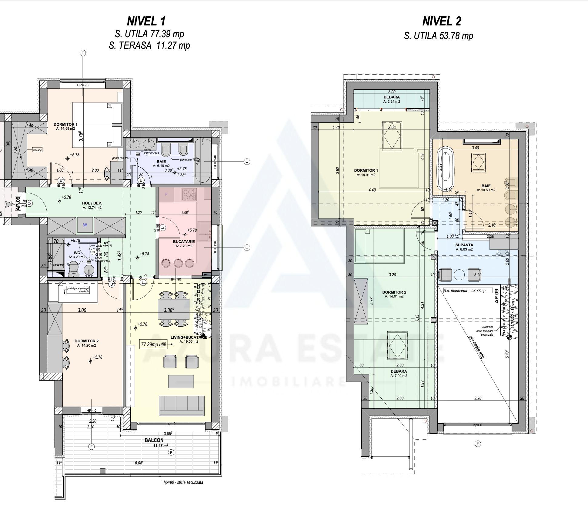 Penthouse ultramodern utilat 5 camere 2 bai si 139 mp utili in DaVinci - 26