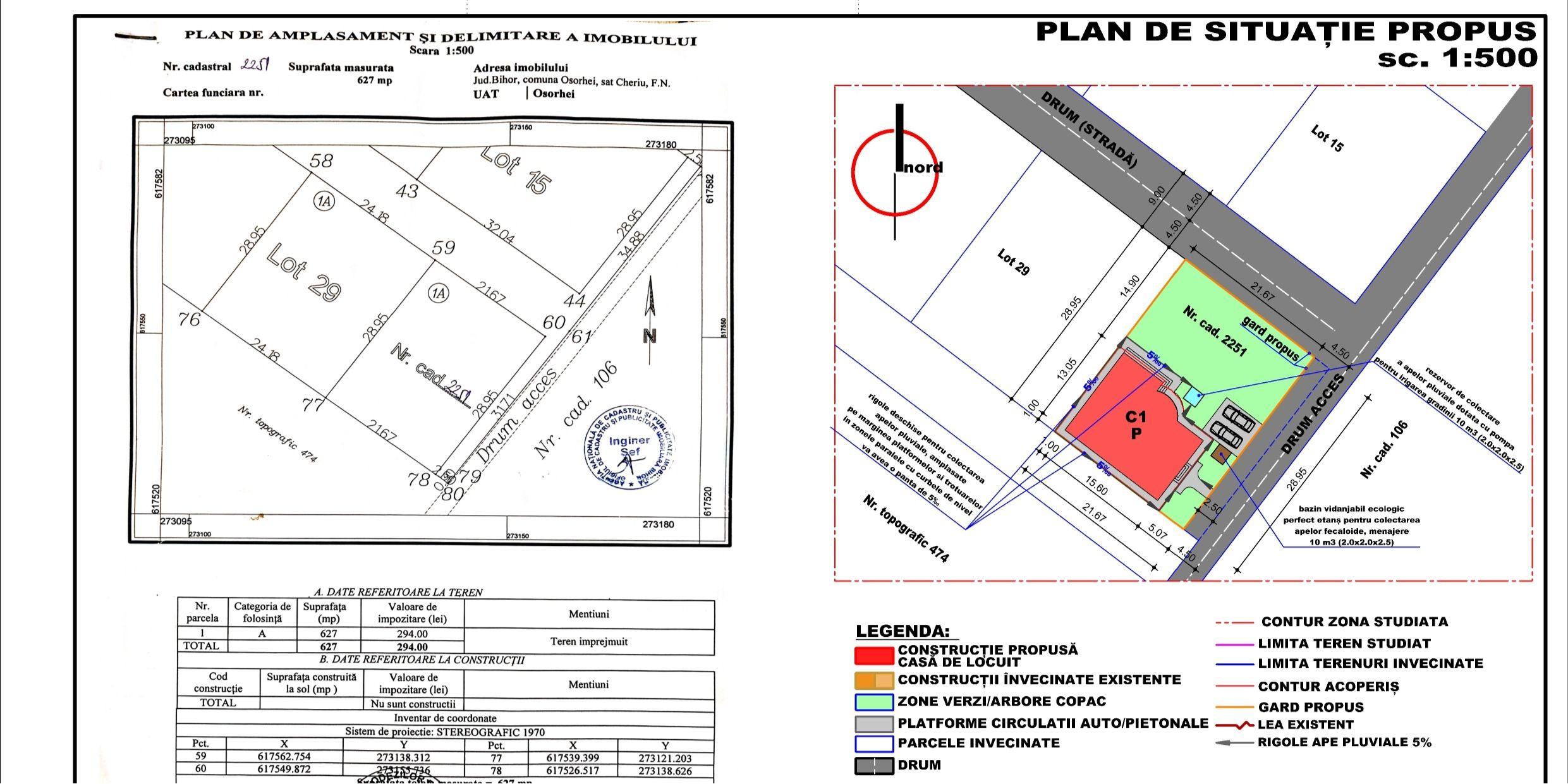 Teren intravilan, fundatie proiect casa, gard si utilitati-Zona Cheriu - 10