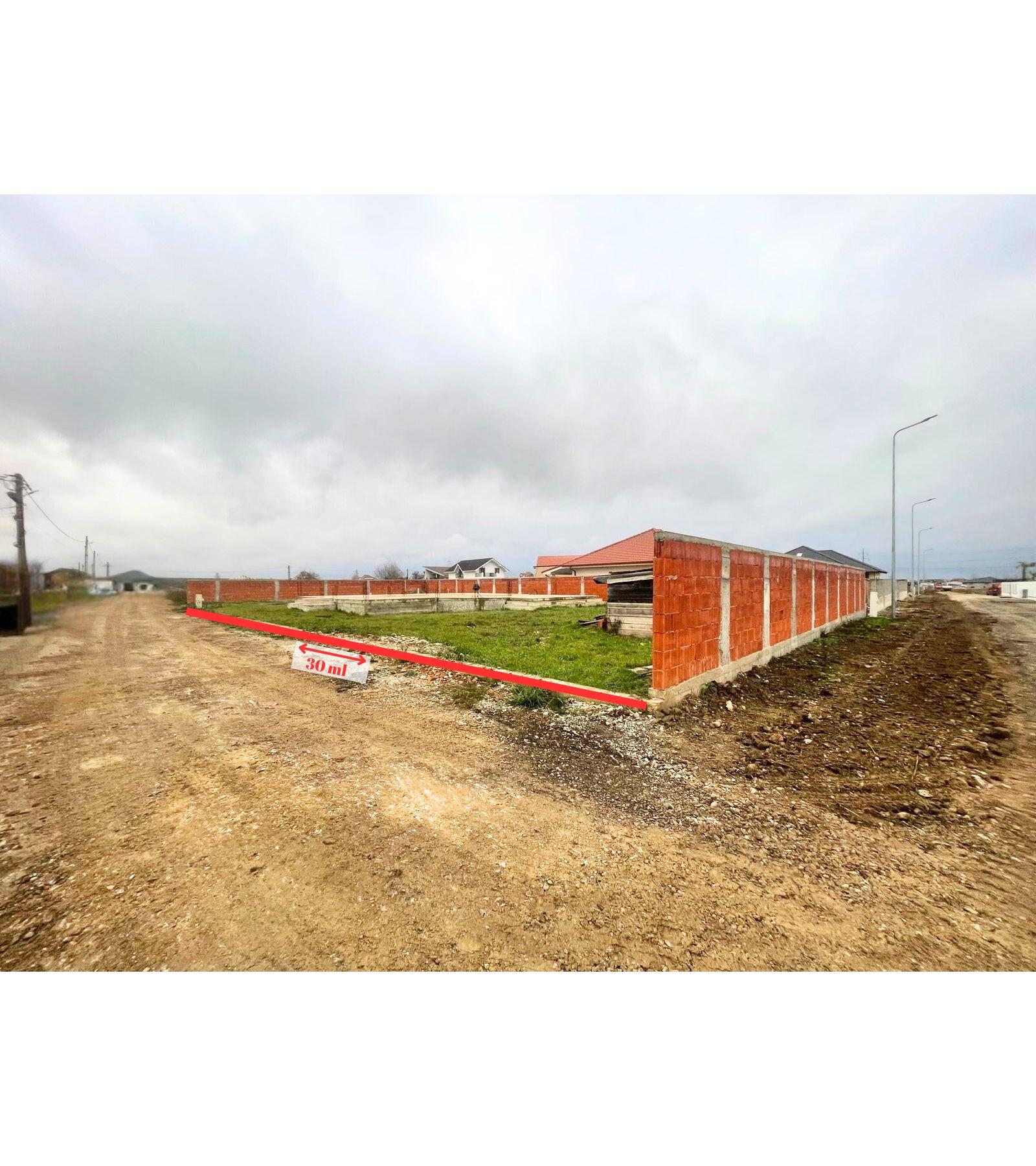 Teren intravilan, fundatie proiect casa, gard si utilitati-Zona Cheriu - 15