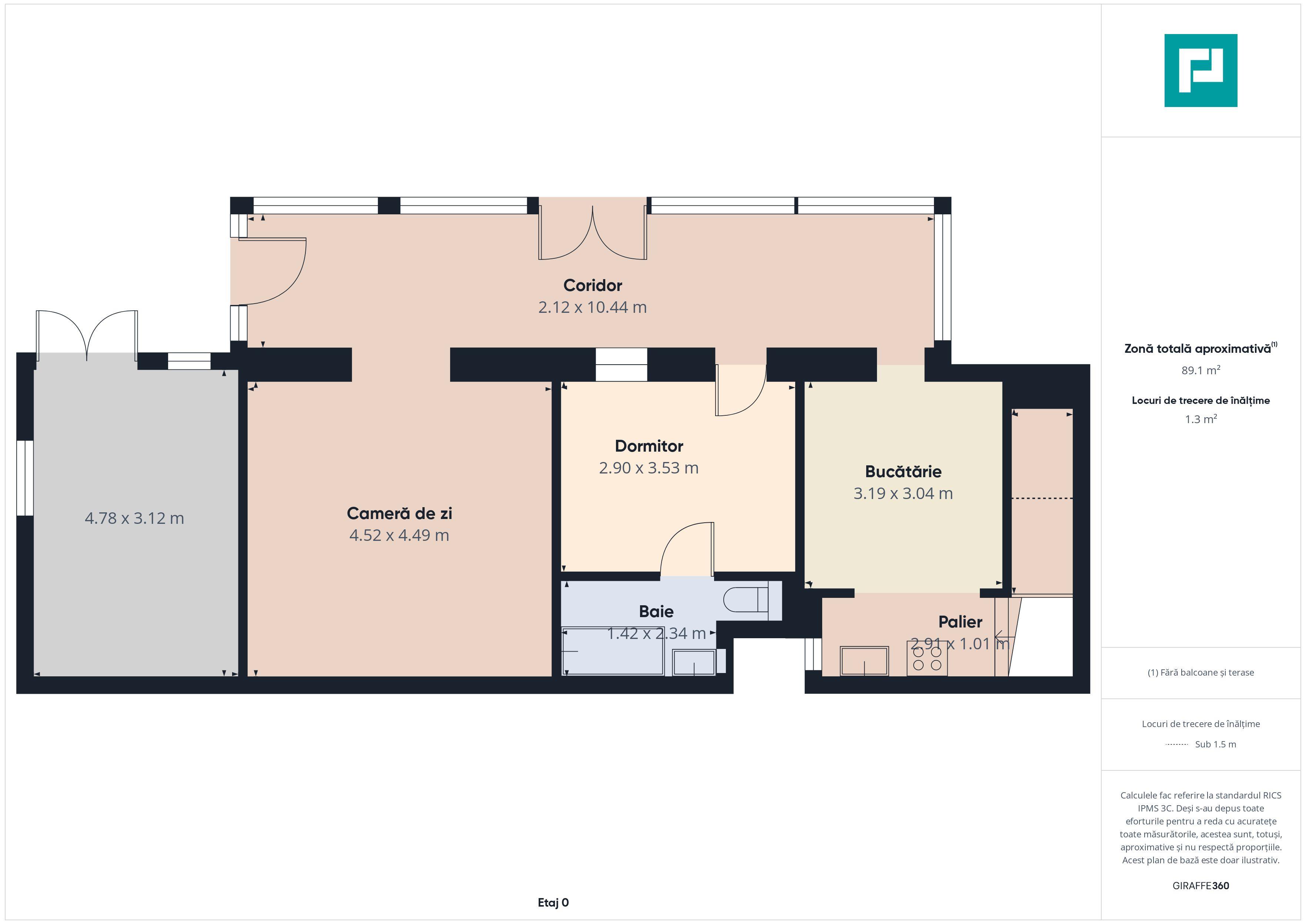 Apartament 3 camere la curte - Odobescu - 38