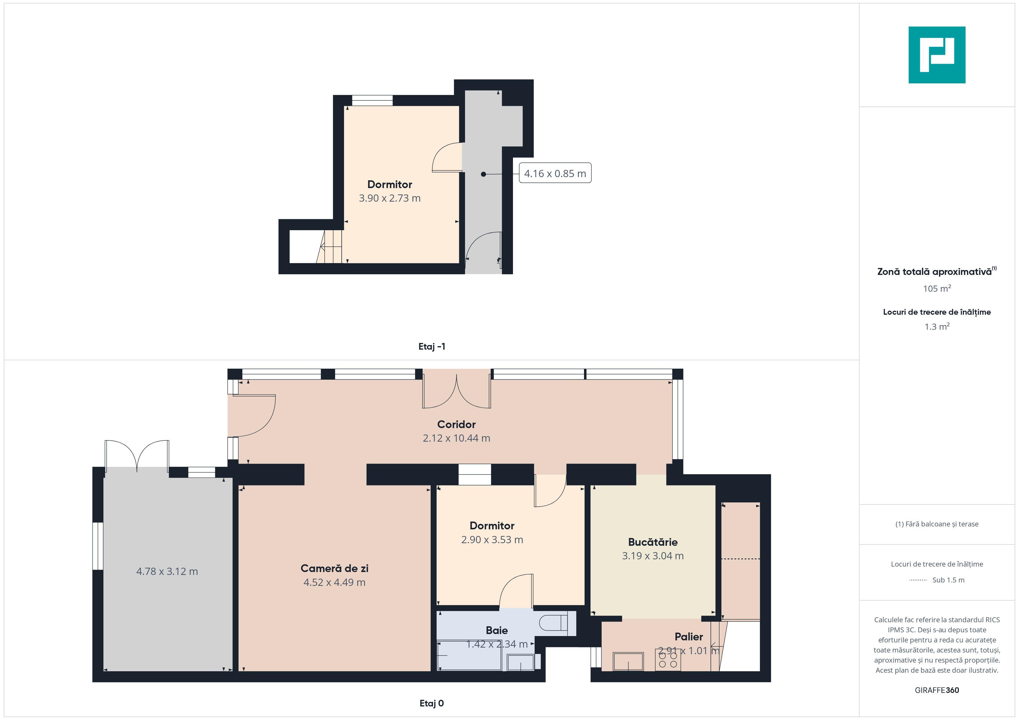 Apartament 3 camere la curte - Odobescu - 36