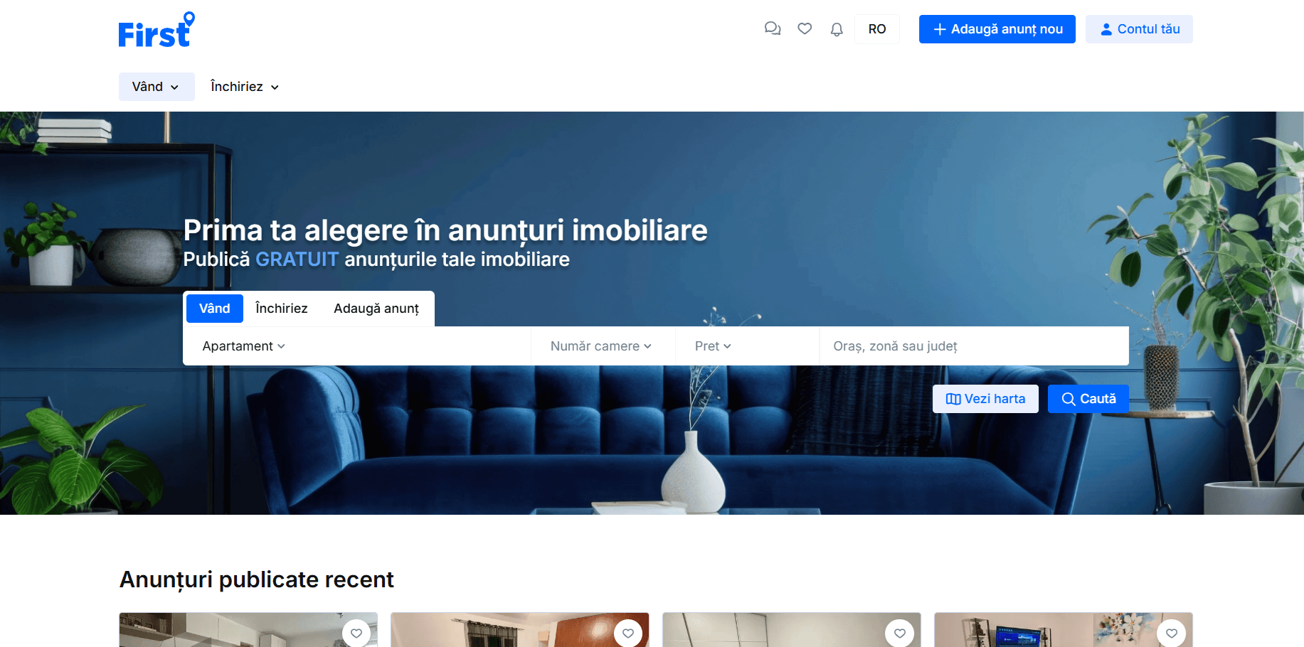 FIRST intră pe piața din România cu o platformă imobiliară modernă, construită pentru decizii rapide și informate